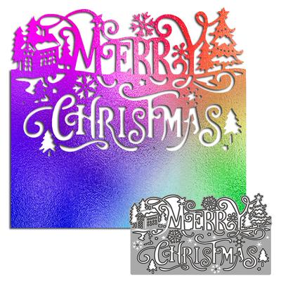 Wesołych świąt angielska litera wytłoczony styl projektowania wykrojniki do metalu DIY Scrapbooking szablon do wytłaczania prace ręczne z papieru szablon albumu