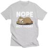 Nope Not Today Lazy Sloth Graphic Tee for Unisex Short Sleeve Cotton Casual T-Shirt