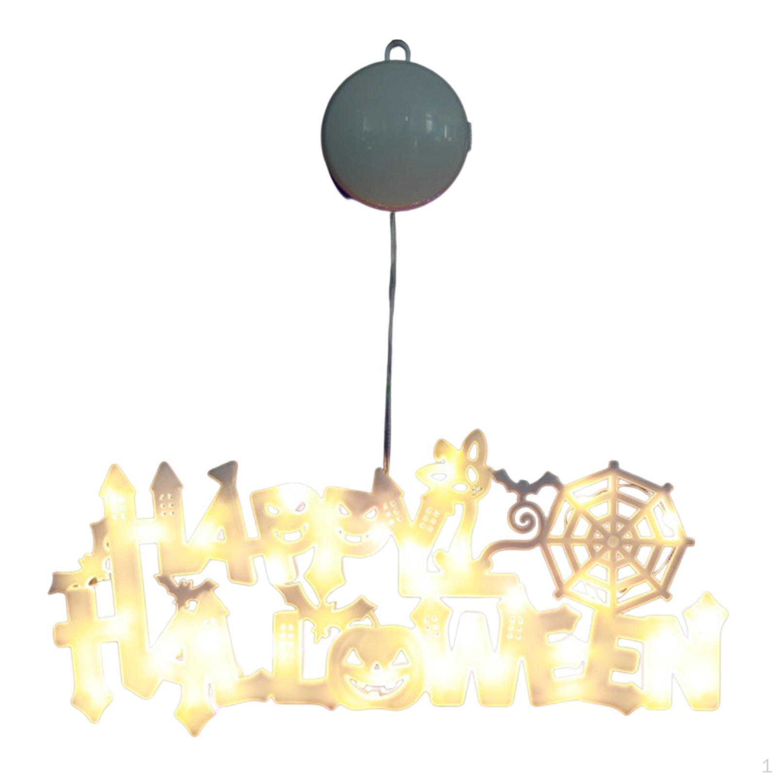 

Счастливого Хэллоуина Знак Украшение Праздничный Светодиодный Светящийся белый