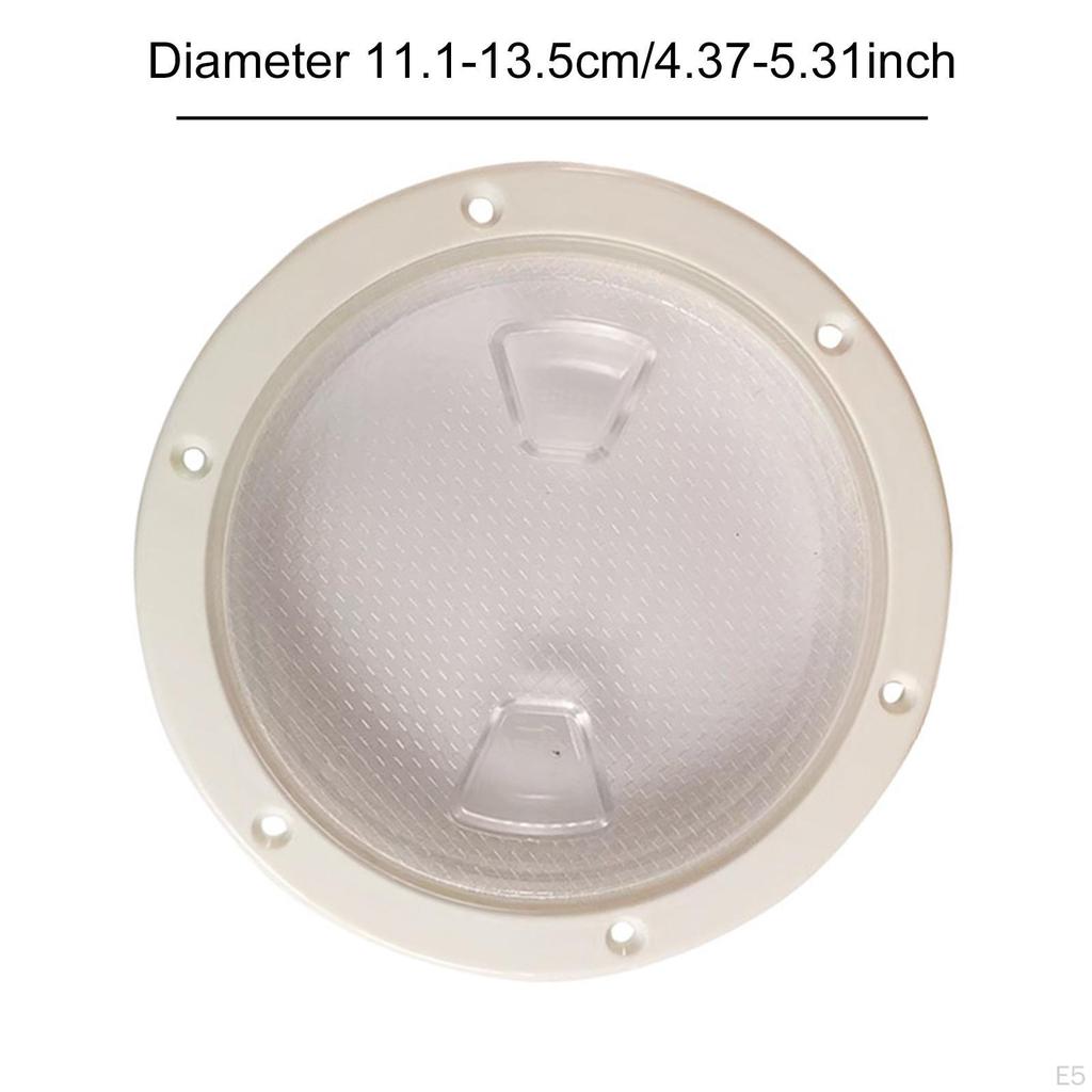 Boat Deck Plate Cover Circular Non Slip Fittings Spare Parts Sturdy Marine Accessory Clear