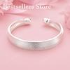 925 Sterling Silver Exquisite Multi-Layer Open Bangle, Fashionable Wedding Party Jewelry for Women
