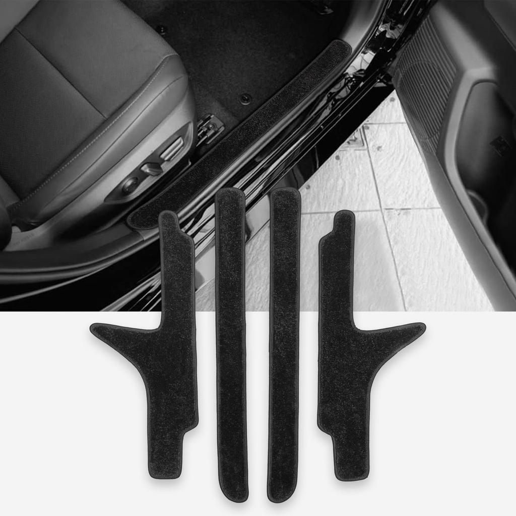 Set of 4 Black Side Step Mats for Toyota Prius 60 Series 2023 and Durable Car Accessories (January - Present) - Stain-Resistant, Scratch-Resistant, -