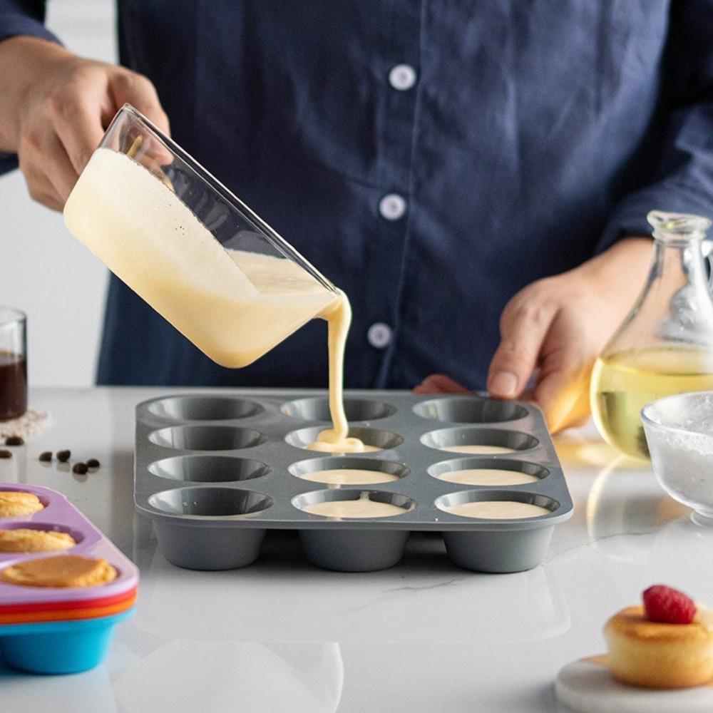 Non Stick Baking Mold 12 Holes Baking Tools Round Cupcakes Mold  Kitchen Tools