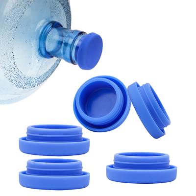 Silicone Water Bottle Caps Reusable Removable Splash Proof Water Jug Caps Top Lid Fits 55mm Jug