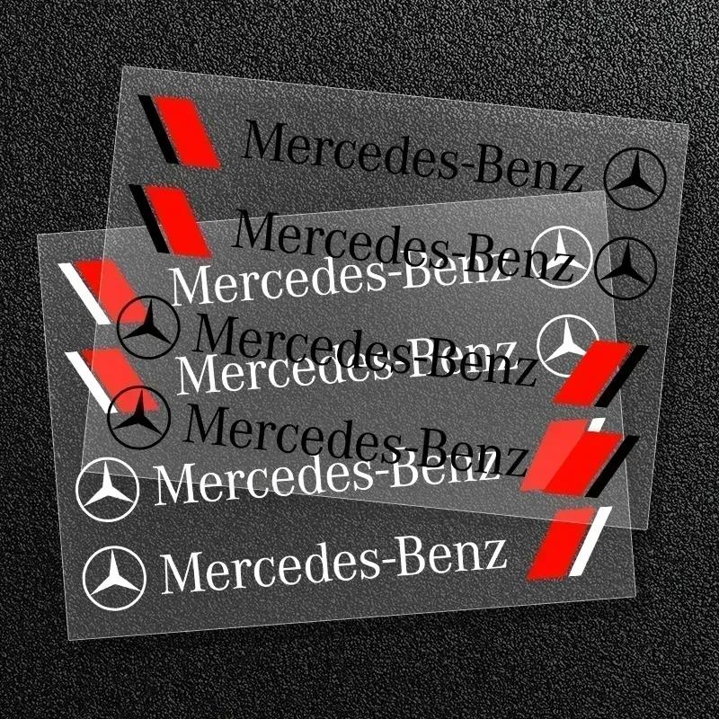 4PCS Car Door Handle Sline Badge Decoration Sticker Auto Applique Accessories for Mercedes Benz W211 W204 W210 W203 CLA GLA