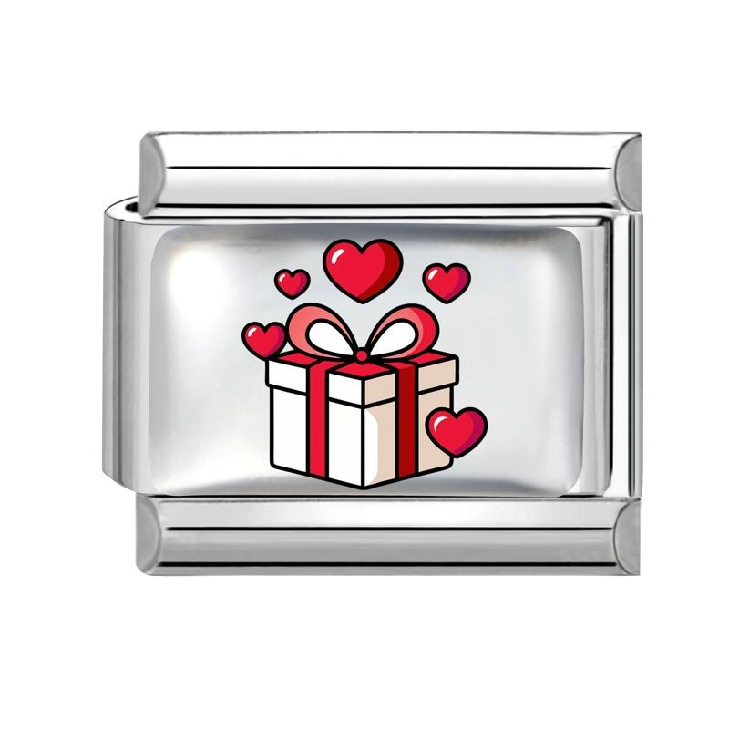 Sweet Pink Flowers Girls' Eye Cherry Star Bow Love Charm Link Fit 9mm Stainless Steel Bracelet Women Men Making DIY Jewelry Gift