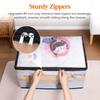 Clear Clothes Storage Bags 60L Plastic Blanket Storage Bags Vinyl Foldable Moving Bags With Zipper Closet Organizers