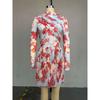 Women's 2026 Summer New Dress Design Slim-Fit Printed Long-Sleeve Top Pleated Skirt Set