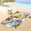 Oggy Soul Print Beach Towel, Large Soft Quick Dry Towel for Beach Camping Swimming