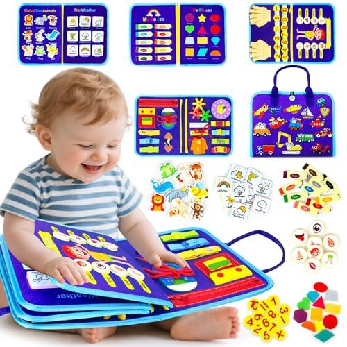 Montessori busy board educational toy, cloth toy, stringing beads, cloth picture book, toy, dressing practice, daily living skills, finger dexterity t