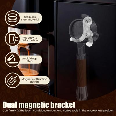 Magnetický držák portafilteru pro kovový povrch stěny Organizér na příslušenství pro espresso Nástroj Kompatibilní s kávovarem Breville