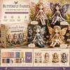4Pcs Fairy Patchwork DIY Collection Handmade Make Winged Fairies Cloth Figurine Craft Decor & Handmade Present for Beginner