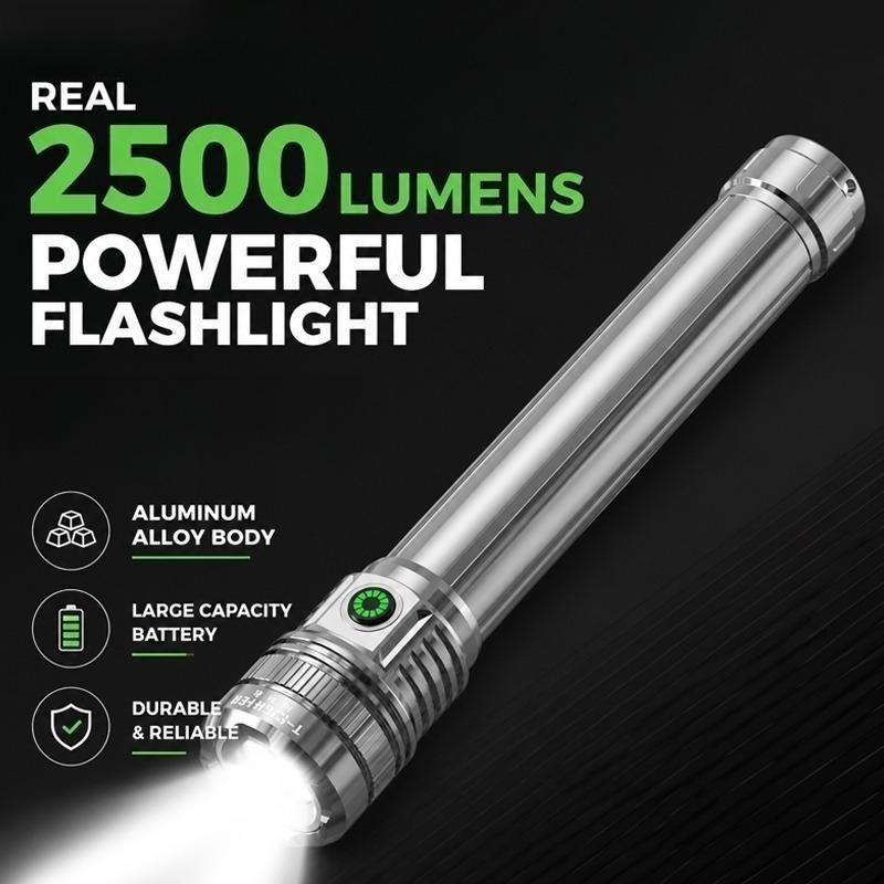 Quick Charge Multifunctional Outdoor Flashlight Long Standby Runtime Multi Light Modes Super Far Beam Dustproof Waterproof Lamp