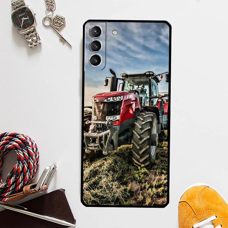 Farm Vehicle Tractor Case For Samsung Galaxy S24 Ultra S23 S22 S21 Plus S20 FE S8 S9 S10 Note 10 20 Ultra Cover