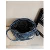 Korean Large Capacity Lazy Style Denim Tote Bag for Women, 2026 New Vintage Commuter Single Shoulder Bag
