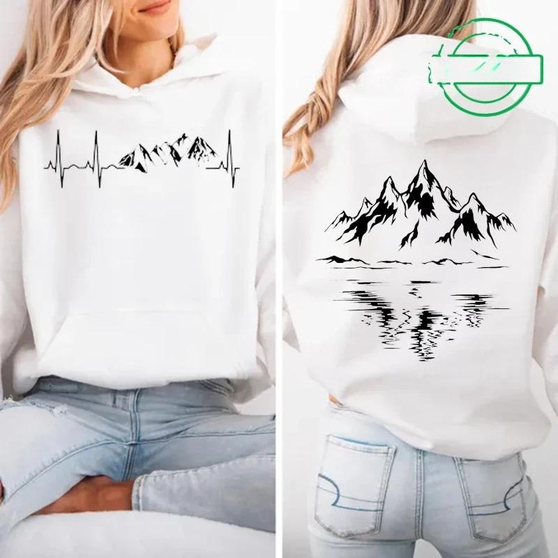 

Mountain Print Women s Hoodie Outdoor Hiking Pattern Hoodie Long Sleeve Top Outdoor Couple Women s Hoodie Sweatshirt Graphic Y2K XL