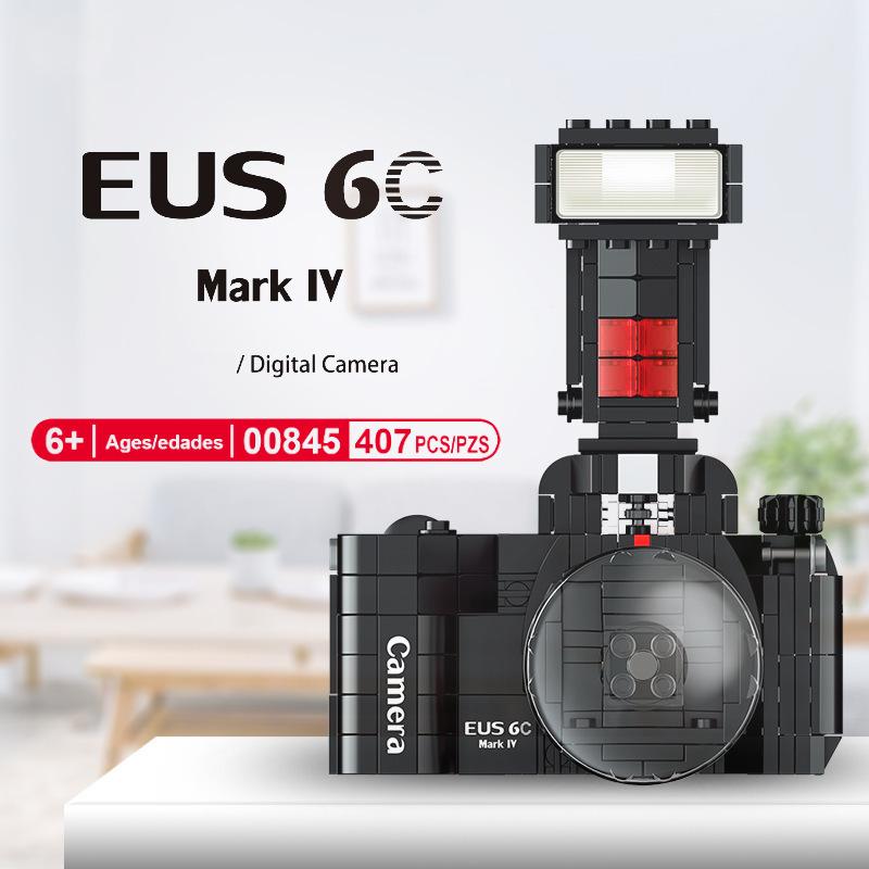 Classic Retro Digital Film Camera Tlr Slr Mini Block Assemble Model Nikoning Canoning Hasselblading Build Brick Educational Toy