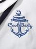 Set due pezzi estivo per neonato maschio, uniforme blu navy, con cappellino
