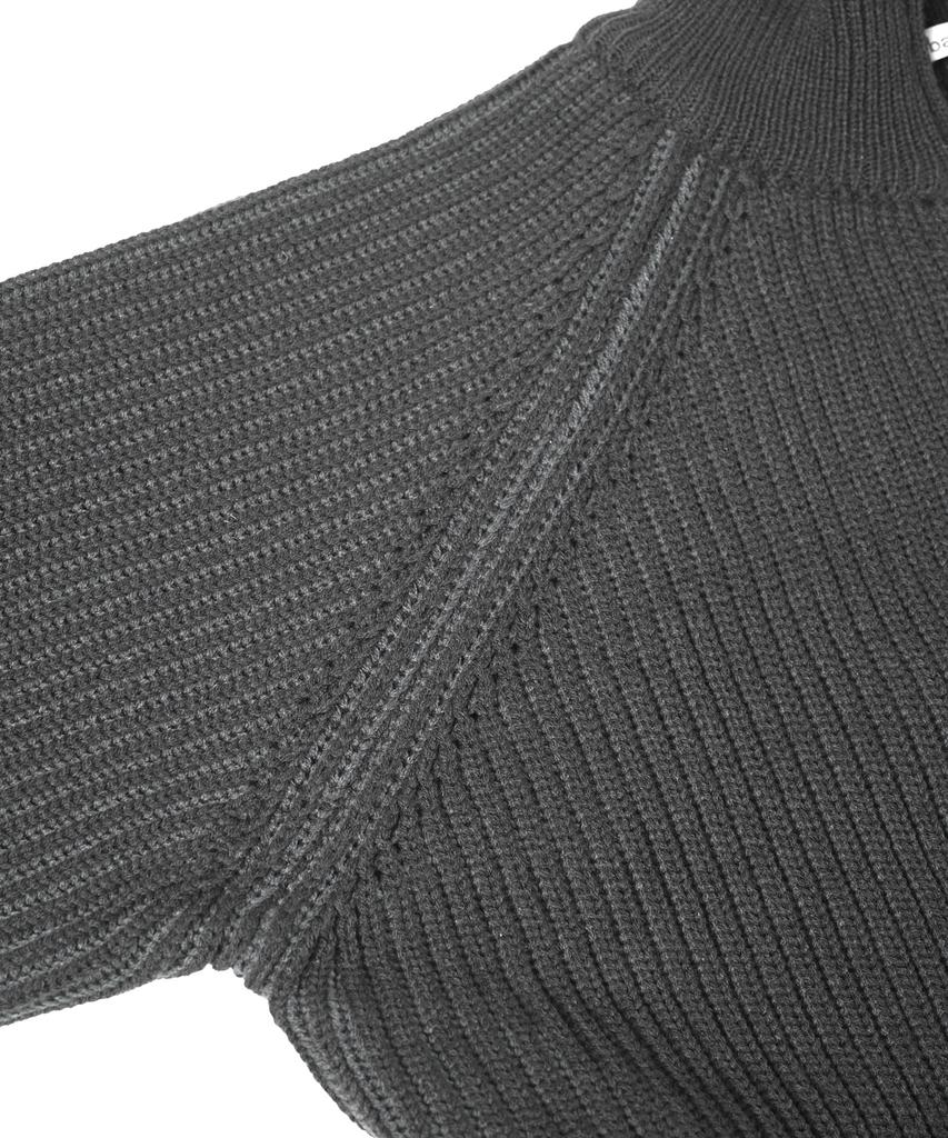 BIRBANTE Multi-Blend Half Zip Knit - Charcoal/Grey