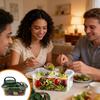 1/2 Stuks Salade Pot Ingebouwde Serie Maaltijdvoorbereidingscontainer met Dressingbeker Vork Lekvrij Luchtdicht Voedselopslagdoos Picknick Draagbaar Vershoudbak