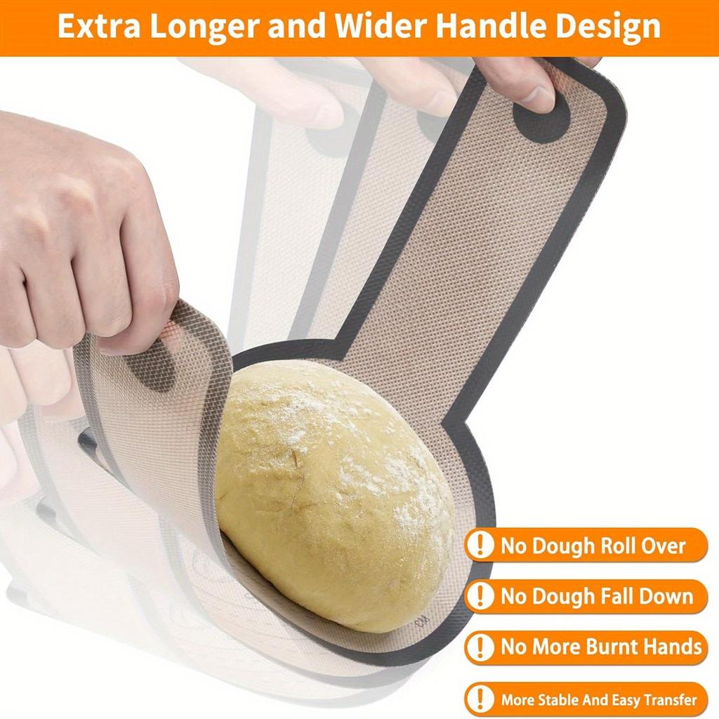 Nonstick 1pc Bread Sling Silicone Reusablesilicone Baking Mat For Dutch Oven Bread Sling With Long Handles Easy To Clean