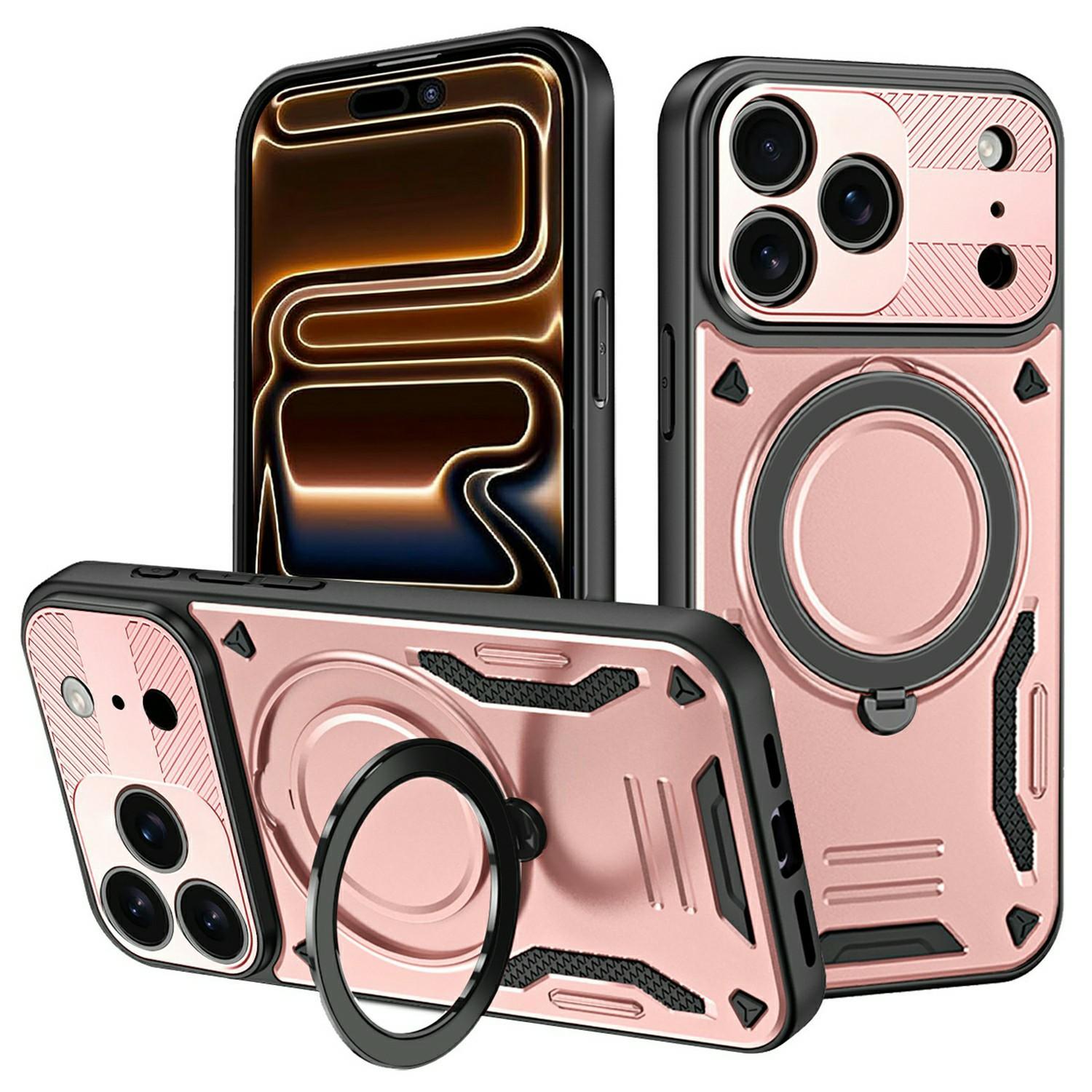

For iPhone 17 Pro Case Compatible with MagSafe Shockproof TPU + PC Phone Back Cover with Kickstand