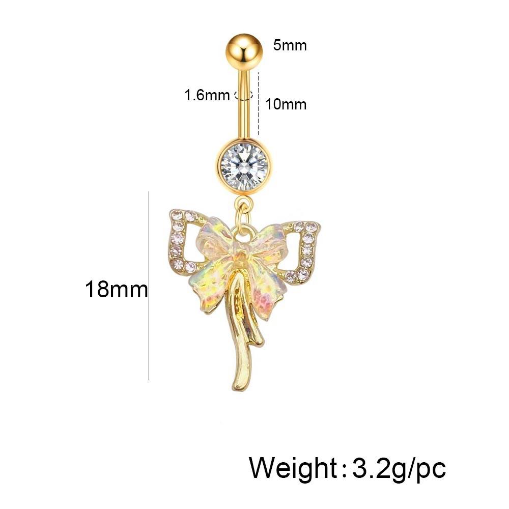 1 Stück Edelstahl Bauchnabelring Nagel Schmetterling Muschel farbiger Seestern Anhänger Bauchnabelring Piercing Schmuck
