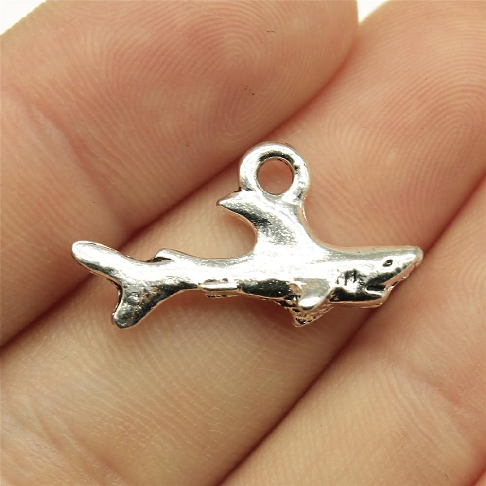 20pcs Fish Charms Antique Silver Color Tropical Fish Charms Pendants For Bracelets Fish Charms Making Jewelry