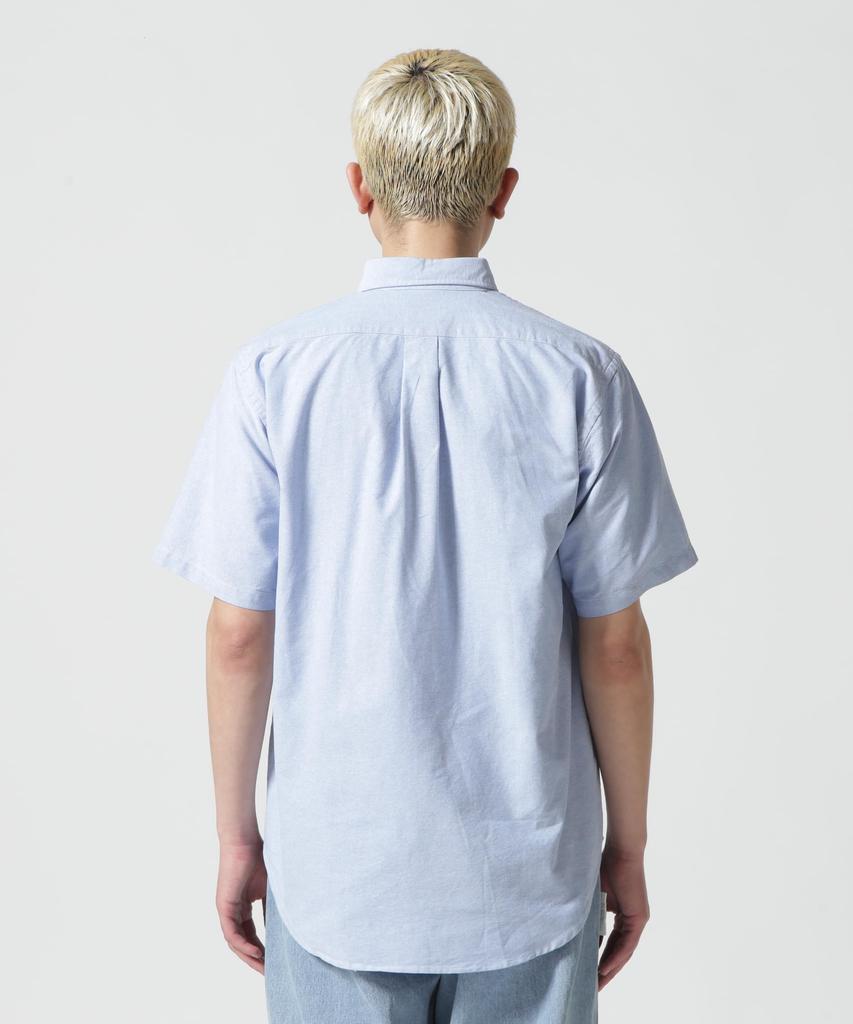 AVIREX DAILY BASIC OXFORD B.D S/S SHIRT men's 2XL 113 light blue 783-3923004