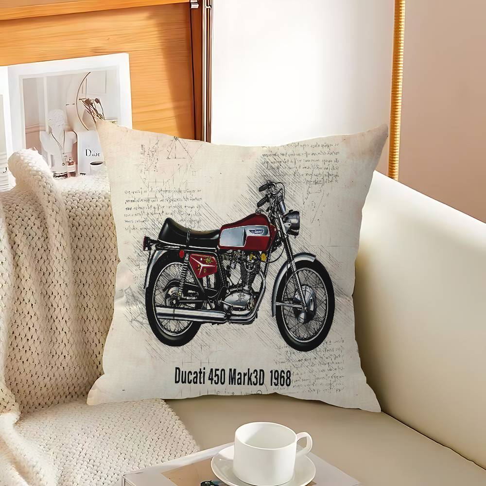 D-Ducati Motorcycle LOGO Cushion Cover Inches Farmhouse Decor Home Throw Pillow Covers for Couch Decorations