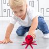 Yousheng Air Pressure Octopus Toy with Articulated Legs Kids Educational Octopus Launcher Mini Red Octopus Ornament Home Office Desktop Decoration