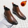 Genuine Leather Spring Designer Luxury Brand Dress Office Shoes For Men Chelsea Casual Boots Retro Couple Ankle Boot Footwear