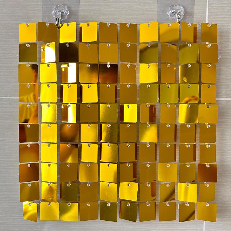Polychromeshimmer Wall Backdrop 3D Sequin Panel Backdrop Art Wall Backgroud Cloth Wedding Birthday Party Backdrop Decor