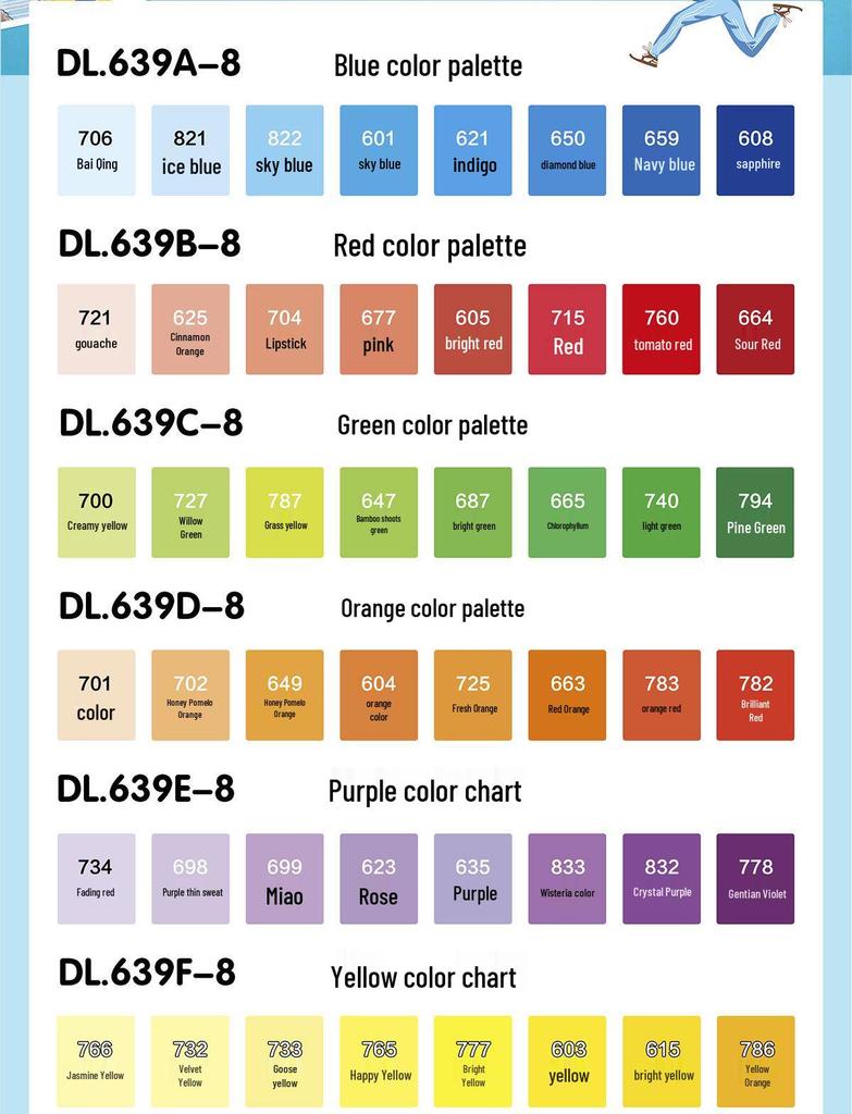 Huideler 639 Soft Tip Acrylic Marker Pen - 240 Colors for Student Art & Graffiti