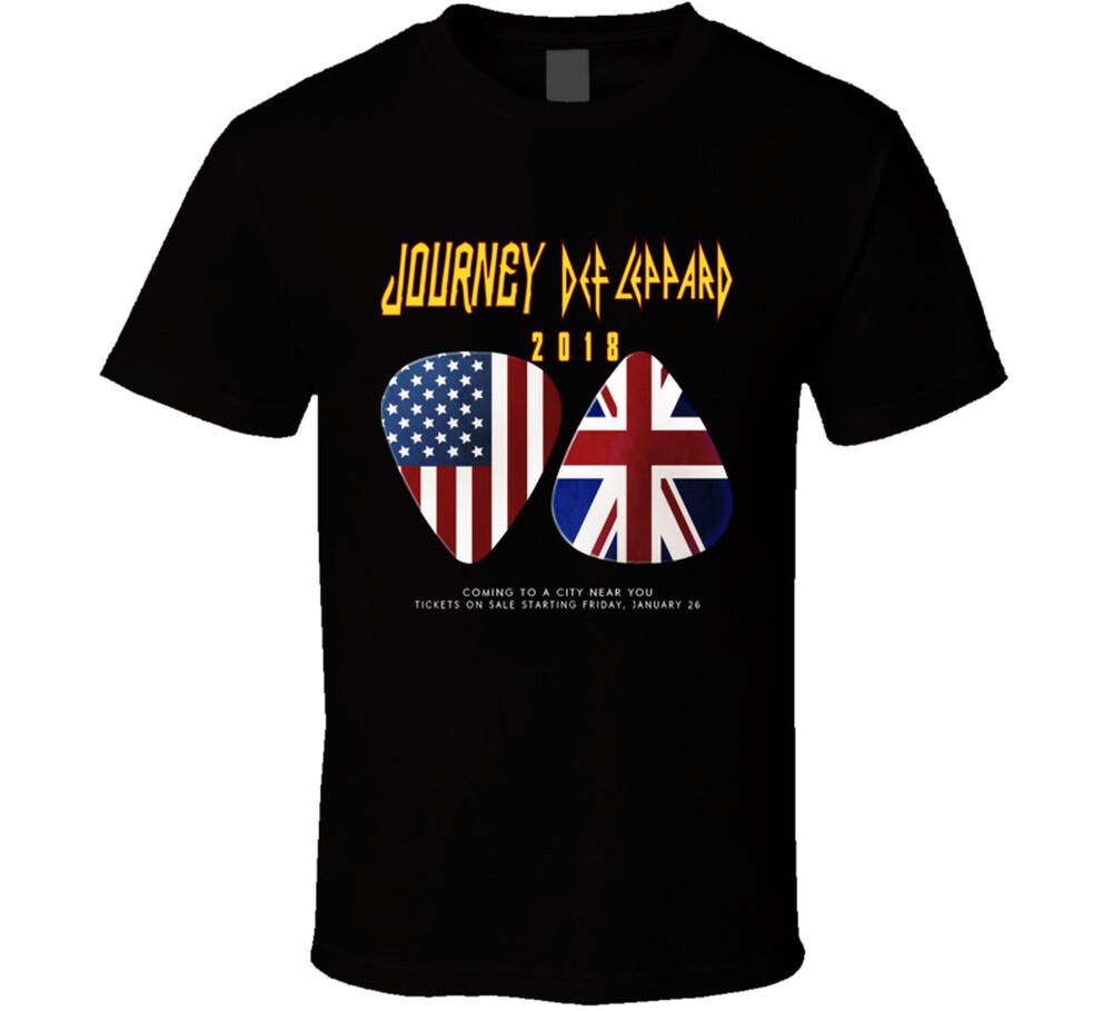 New To 2018 Journey & Def Leppard  T Shirt Mens Womens Tees Top 3XL