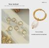 French Retro Freshwater Pearl Hoops, Titanium Steel 18K Gold-Plated Earrings - Cold Style