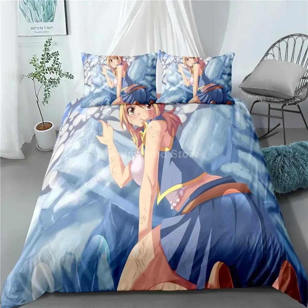 Fairy Tail Bedding Set Anime Duvet Cover Quilt Duvet Cover Sets Home Decor Twin Single Queen King Size Fashion Gift Cartoon