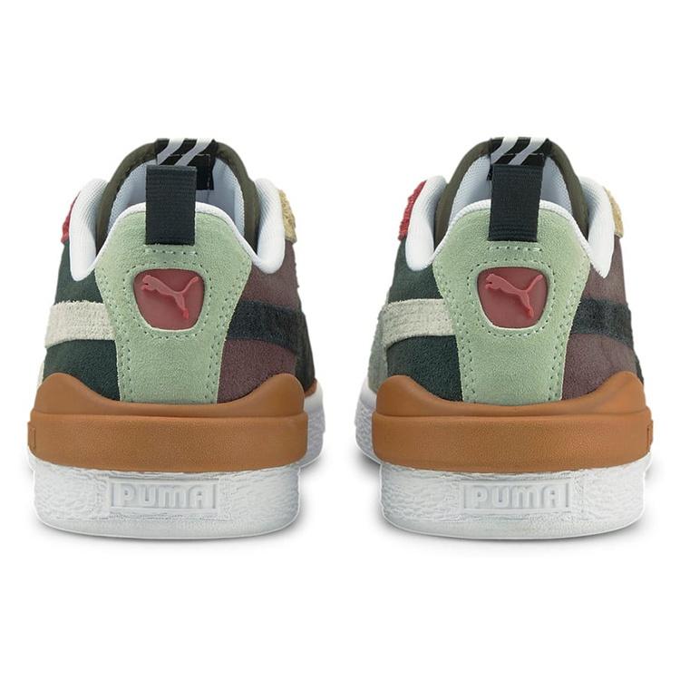 PUMA Suede Bloc Wtformstrip Leisure Shoes Green/Red/Beige Men's 381184-02