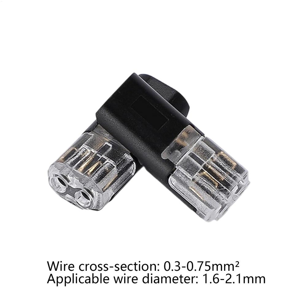 50 Piece LED Light Strip Connectors Electrical Wire Connectors with Locking Buckle Fasteners for Car Lighting Low-Voltage Decor