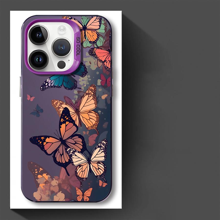 Cartoon-Schmetterlingshülle für iPhone 17 Pro Max 14 Plus Air 13 11 16 12 Pro 15 Handyhülle