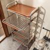 Kitchen Storage Shelf Modern Sliding Racks Corner Organization Rack Multifunctional Shelves Organizers Kitchens Accessories