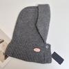 Korean Balaclava Hat Women's Winter Warm Hat Scarf Integrated Couple's Ear Protection Wool Knitted Hat