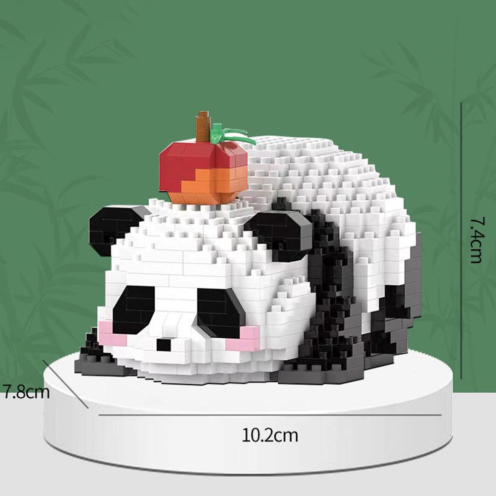 KNEW BUILT Adorable Panda Model Micro Mini Building Block Toy-Desktop DecorGreat Toy for KidsPerfect Festival Gift for Girls