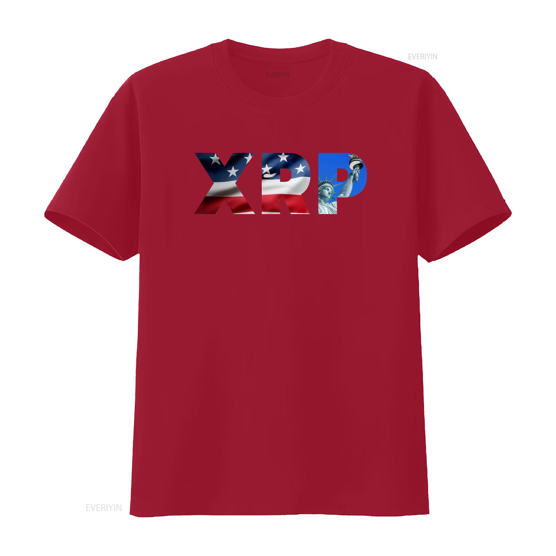 USA Flag Statue of Liberty XRP Crypto T Shirt Ripple Cryptocurrency Investor Digital Currency Apparel vintage Washed S