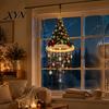Vorgeleuchteter festlicher Anhänger Weihnachtsbaum-Hängeornament mit LED-Lichtern, Beleuchteter Stern-Topper, Leuchtende Veranda-Eingang-Ornamente Weihnachten für Innen