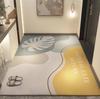 High-Grade Foldable Entrance Mat: Linen Texture Maillard Color, Dirt-Wiping, Cuttable for Living Room & Hallway