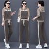 Trendy Women's Two-Piece Casual Suit: Spring/Autumn Hoodie & Long Pants Set