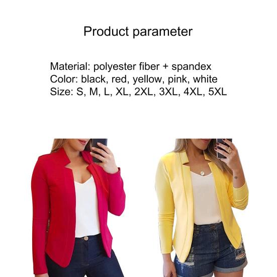Jacket Suit Plus Size All-match Polyester Business Jacket Suit for Office