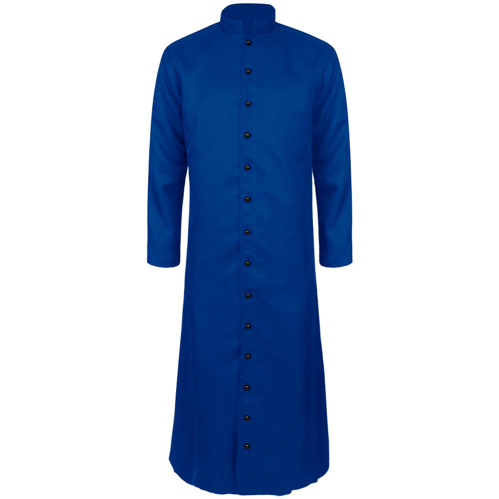 Robe Uomo Roba da Chiesa Coro Ministro Clero Pulpito Liturgico Uomini Supporto Liturgico Collo Alto Monopetto Ministro Coro