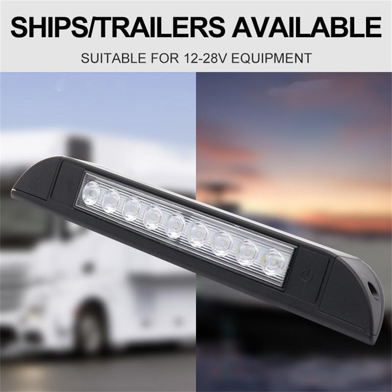 RV Trailer Exterior Lamp for Caravan Interior Wall 9 LED Awning Lamp Outdoor Camping Light Equipment 12-28V